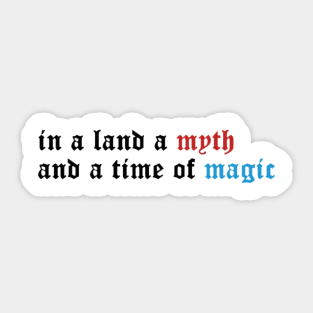 in a land of myth (colour) Sticker